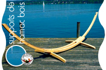 Support de hamac en bois