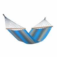 JOBEK - Hamac � barre Double KOUPLE Turquoise Anthracite 350 x 140