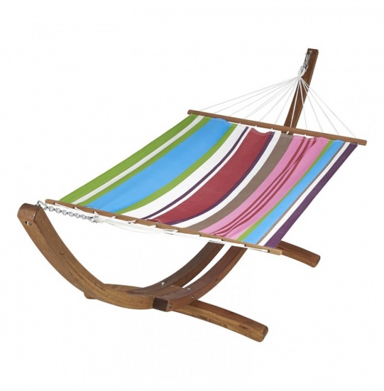 JOBEK - Set King Hamac Barre Kouple Magnifico + Support Bois ARC 400