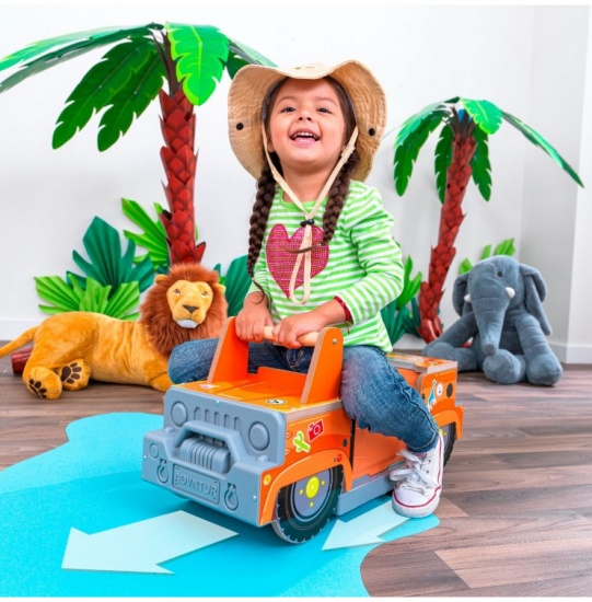 KIDKRAFT - Trotteur 2 en 1 safari avec EZ Kraft Assembly