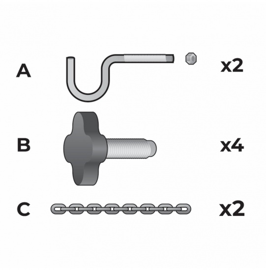 TROPILEX - Visserie de remplacement pour support Hamac Easy