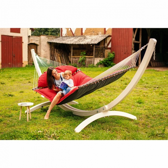 AMAZONAS - Hamac  barres FAT Hammock rversible Rouge ou Anthracite + Support Olymp