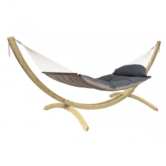 AMAZONAS - Hamac  barres FAT Hammock Taupe + Support Olymp