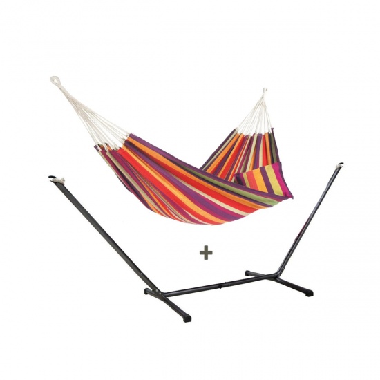 AMAZONAS - SET Hamac simple Lambada Tropical avec support Sumo