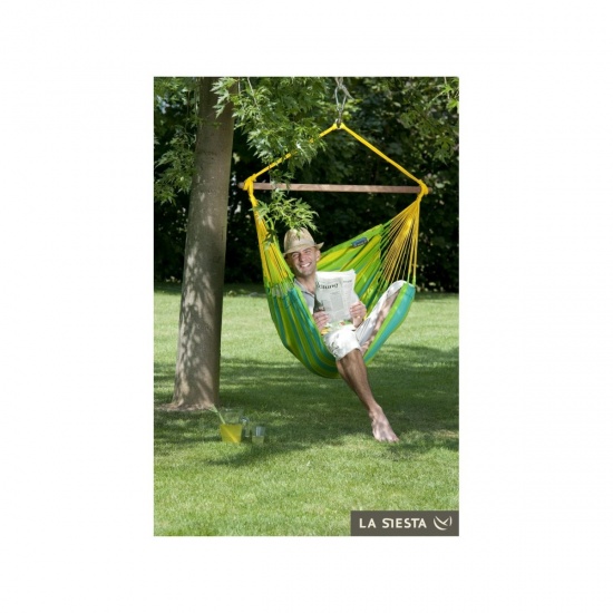 LA SIESTA - Chaise-Hamac Basic colombienne SONRISA lime