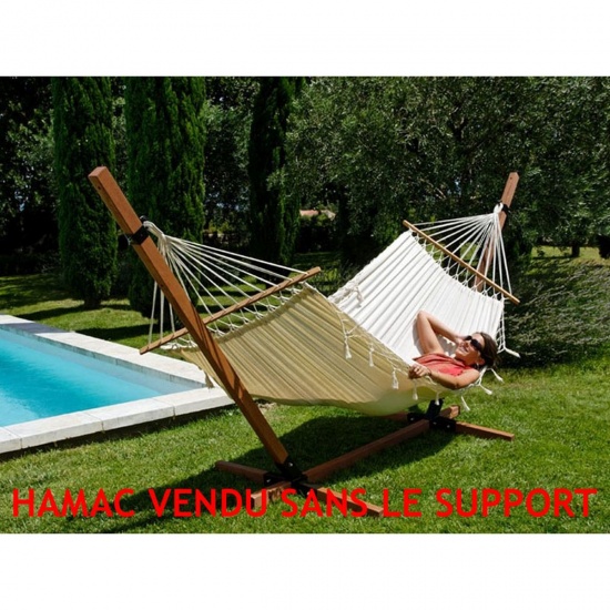 COULEURS DU MONDE - Hamac  barres Double Bahia cru 360x160