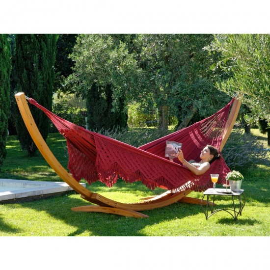COULEURS DU MONDE - Set arcus + Hamac ipiranga bordeaux 300-400