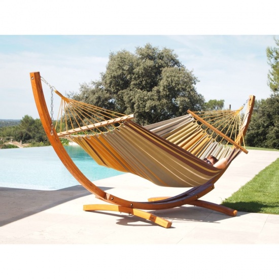COULEURS DU MONDE - Set Porto Rico hamac � barres et Support Arc 290