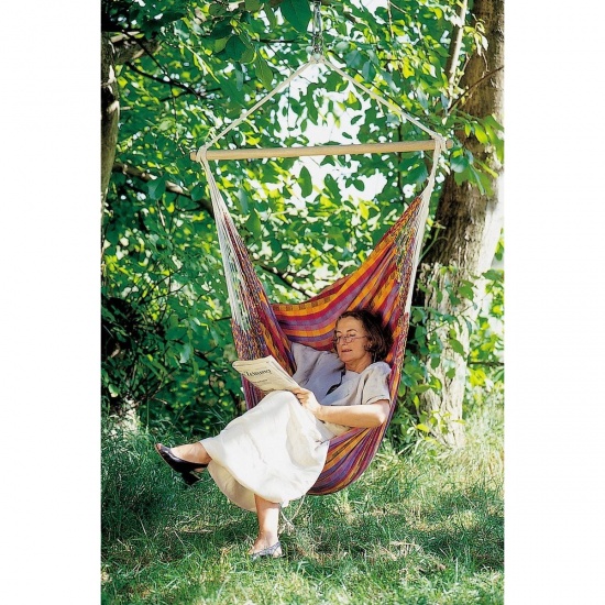 LA SIESTA - Hamac chaise Carolina Rouge