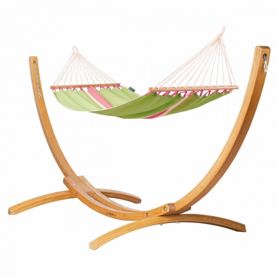 LA SIESTA - Hamac  barre Simple Fruta Kiwi (Outdoor) + Support Simple Elipso