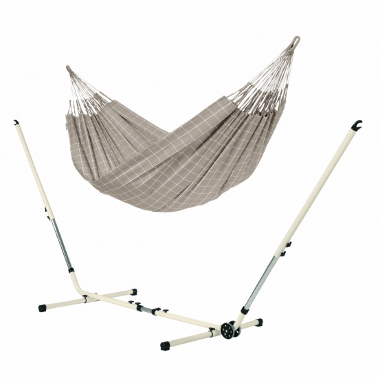 Hamac  double Brisa Almond (Outdoor) + Support pour Hamacs MEDITERRANEO