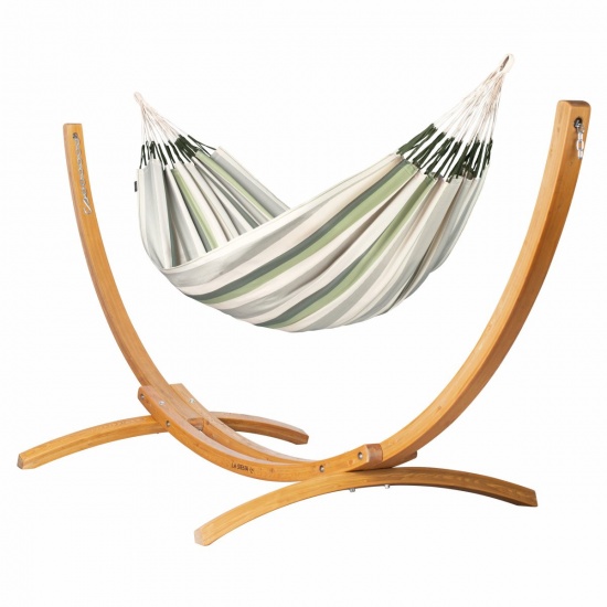 LA SIESTA - PACK Hamac  double Brisa Cedar (Outdoor) + Support Double ELIPSO