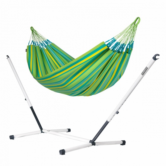 Hamac  double Brisa Lime (Outdoor) + Support pour Hamacs Doubles NAUTICO