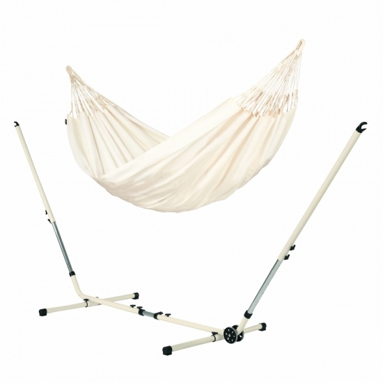 LA SIESTA - Hamac  double Brisa Vanilla (Outdoor) + Support MEDITERRANEO