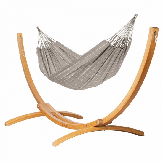 LA SIESTA - PACK Hamac  Familial  Brisa Almond (Outdoor) + Support Familial ELIPSO