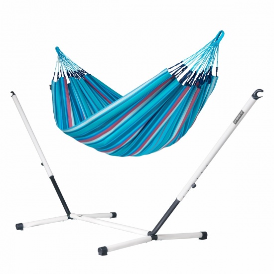 LA SIESTA - Hamac Familial  Brisa Wave (Outdoor) + Support pour Hamacs Familiaux NAUTICO