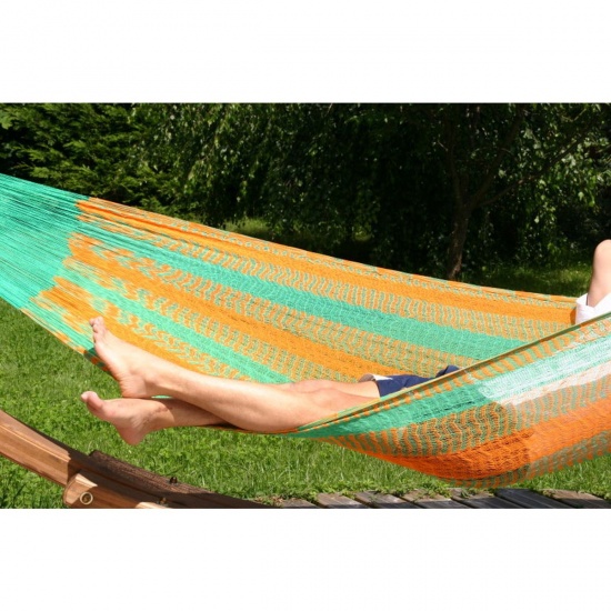 CARIBE - Hamac filet DUO Coton Multicolor 410x200