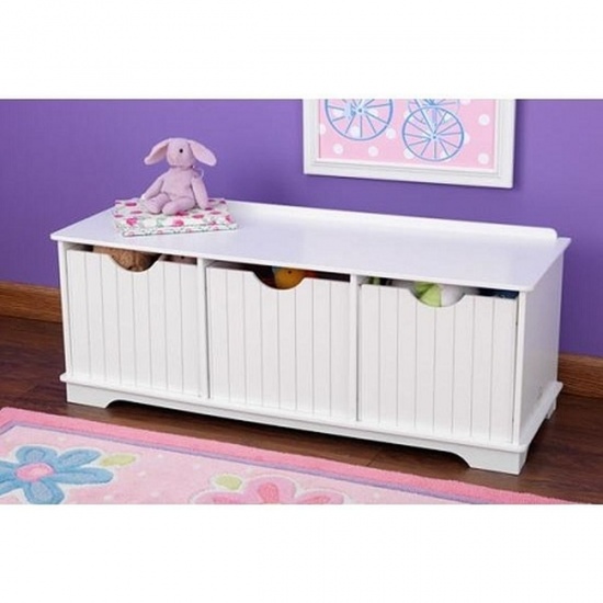 KIDKRAFT - Banc de rangement Nantucket Blanc
