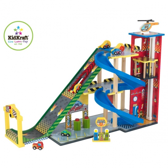 KIDKRAFT - Ensemble rampe voiture de course