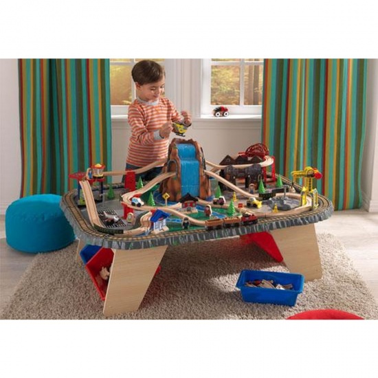 KIDKRAFT - Ensemble train et table waterfall junction