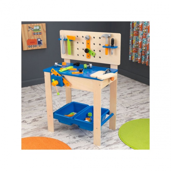 KIDKRAFT - Etabli deluxe en bois et ses outils