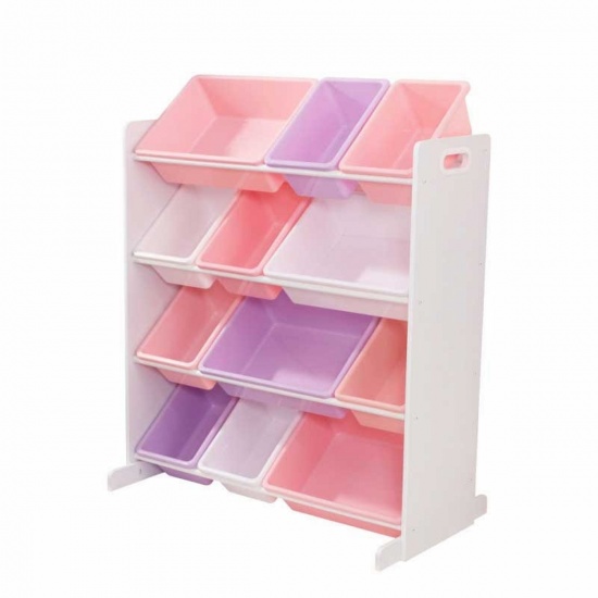 KIDKRAFT - Meuble avec 12 bacs de rangement PASTEL
