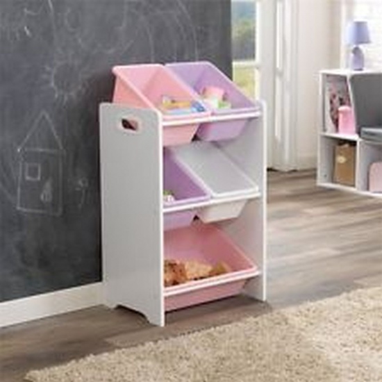 KIDKRAFT - Meuble avec 5 bacs de rangement PASTEL