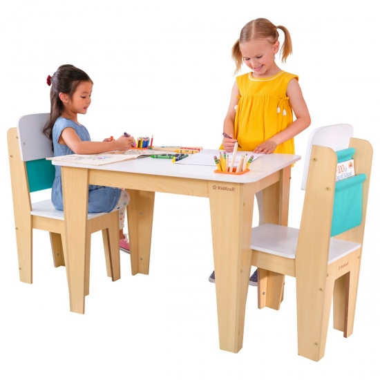 KIDKRAFT - Table enfant avec 2 chaises Naturel