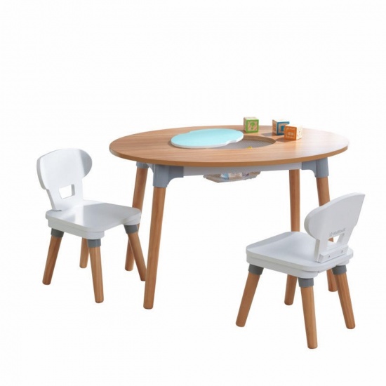 KIDKRAFT - Table et 2 chaises enfant en bois Mid-Century Kid