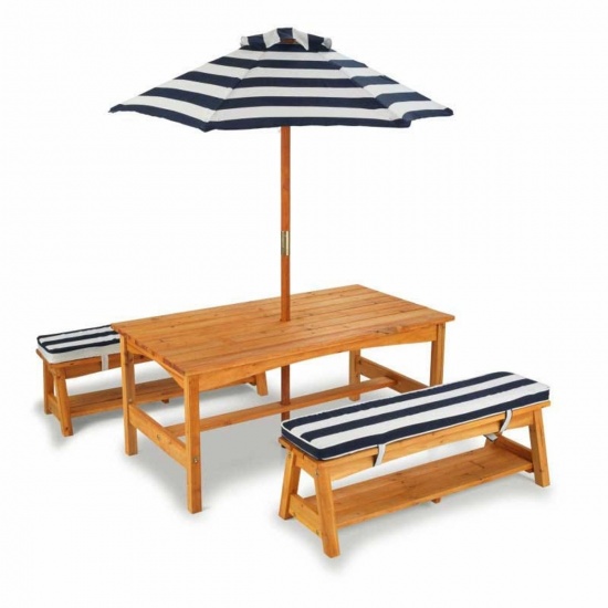 KIDKRAFT - Table extrieur avec 2 bancs et parasol