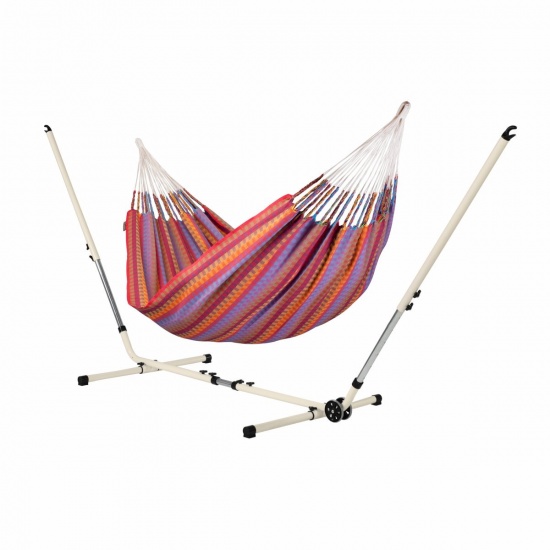 LA SIESTA - Carolina Flowers - Hamac   double avec support rglable MEDITERRANEO