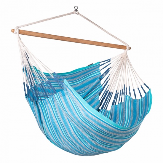 LA SIESTA - Chaise-Hamac Lounger HABANA Azure en coton bio