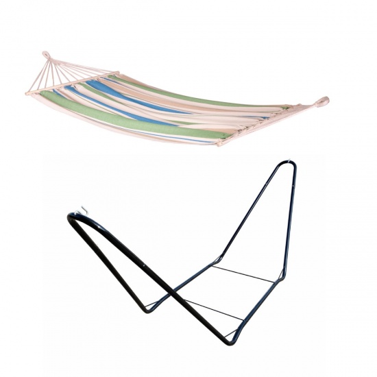 LA SIESTA - CHILLOUNGE Green bay Pack hamac � barre Simple avec Support en acier