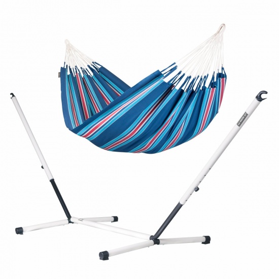 LA SIESTA - Currambera Blueberry - Hamac double avec support double NAUTICO