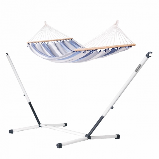 LA SIESTA - Hamac  barre Double Alisio Sea Salt (Outdoor) + support Double Nautico