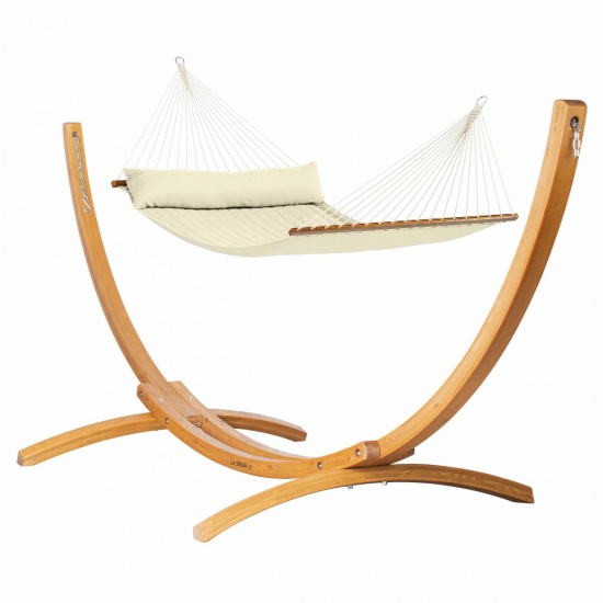 LA SIESTA - Hamac  barre Kingsize Alabama Vanilla + Support Kingsize Elipso