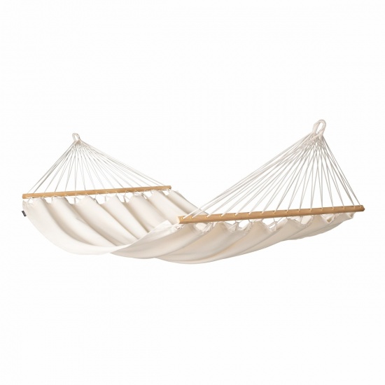 LA SIESTA - Hamac  barres double Florencia Latte 350x160 (Coton Bio)