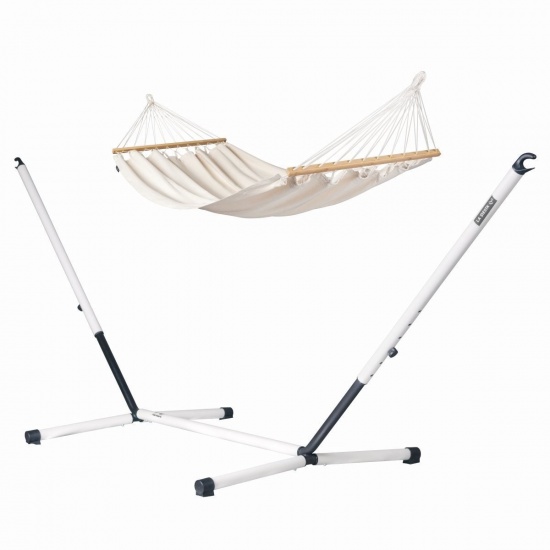 La Siesta - Pack Simple Nautico avce Hamac  barres Florencia Latte (Coton Bio)