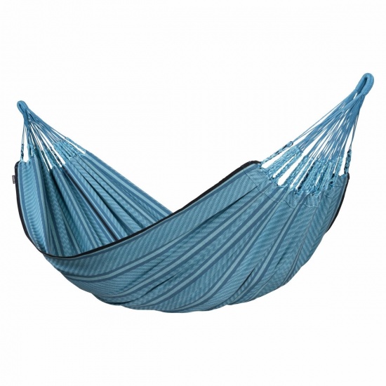 LA SIESTA - Hamac Double Flora (coton bio) Blue Zebra