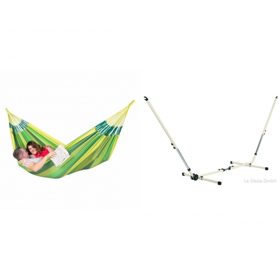 La Siesta - Pack Mediterraneo Double avec Hamac Modesta (Coton Bio) Jungle