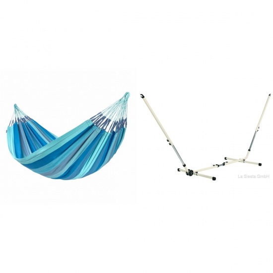 La Siesta - Pack Mediterraneo Double avec Hamac Modesta (Coton Bio) Lagoon