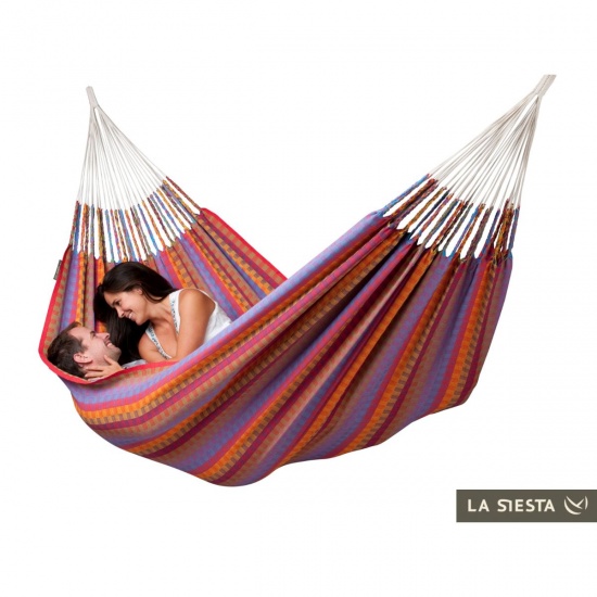 LA SIESTA - Hamac duo Carolina rouge 350x160