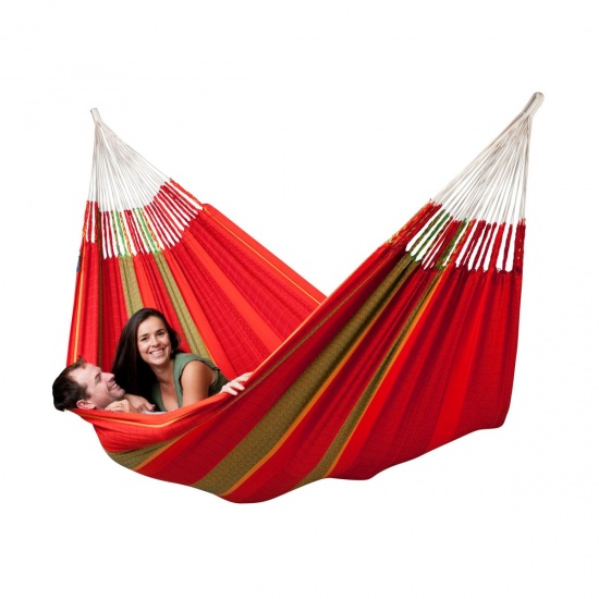 LA SIESTA - Hamac familial bio flora CHILLI 400x180