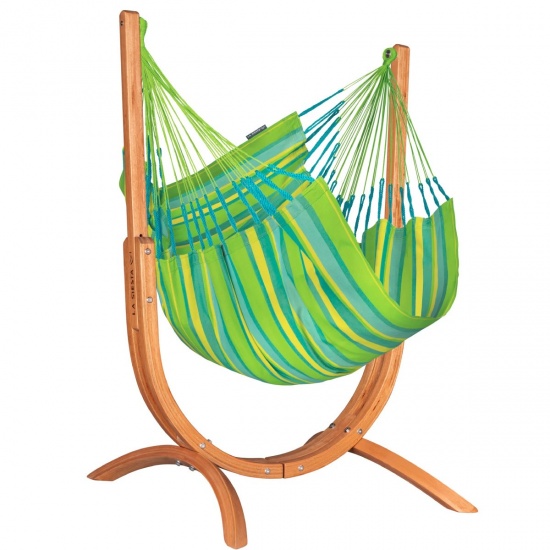 LA SIESTA - Udine Outdoor Lime - Chaise-hamac Outdoor avec support en eucalyptus certifi� FSC