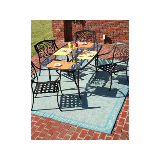 SAWGRASS MILLS - Tapis d'extrieur turquoise et beige 220-320