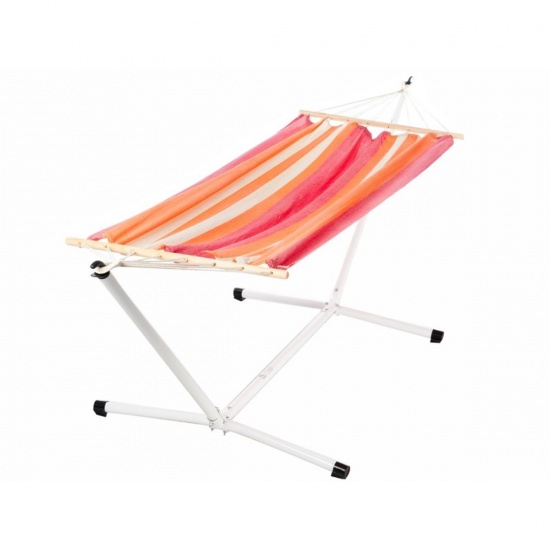 JOBEK - Set Latina rouge hamac + support m�tallique 300