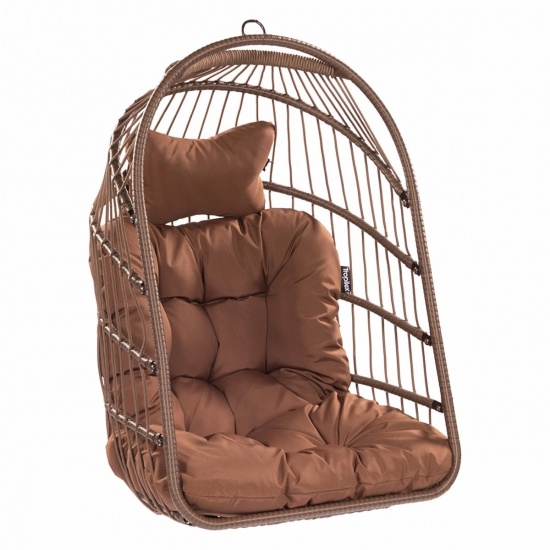 TROPILEX - Hamac Chaise en rotin Egg Marron