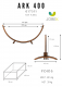 JOBEK - Set King Hamac Barre Kouple Magnifico + Support Bois ARC 400