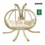 AMAZONAS - Balancelle GLOBO ROYAL Natura Weatherproof avec support bois