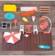 KIDKRAFT - Maison de Plage avec Grande Roue Amusante avec EZ Kraft Assembly